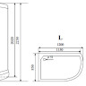 Timo Standart T-6602 Black L душевая кабина (120*85*220), шт - Timo Standart T-6602 Black L душевая кабина (120*85*220), шт