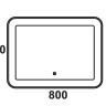 Зеркало Velvette LED 800х600 с сенсором  ЗЛП225 - Зеркало Velvette LED 800х600 с сенсором  ЗЛП225
