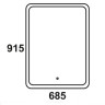 Зеркало Glamour LED 685x915 с подогревом, музыкальным блоком ЗЛП148 - Зеркало Glamour LED 685x915 с подогревом, музыкальным блоком ЗЛП148