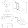 W80ASET-150SL Ванна Like 150x70 с каркасом и шторкой на б/в W80S-100PS-150MT + ДС Like F0780700 - W80ASET-150SL Ванна Like 150x70 с каркасом и шторкой на б/в W80S-100PS-150MT + ДС Like F0780700