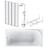 W80ASET-150AC Ванна Like 150x70 с каркасом и шторкой на б/в W80BS-100-140CT + ДС Like F0780700 - W80ASET-150AC Ванна Like 150x70 с каркасом и шторкой на б/в W80BS-100-140CT + ДС Like F0780700