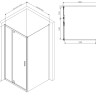 W90G-404-090MT Душевое ограждение Gem Sqare Pivot 90x90 стекло прозрачное, профиль матовый хром, без - W90G-404-090MT Душевое ограждение Gem Sqare Pivot 90x90 стекло прозрачное, профиль матовый хром, без