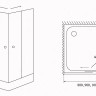 Timo душевой угол TL-9002 Romb Glass (90*90*200), шт - Timo душевой угол TL-9002 Romb Glass (90*90*200), шт
