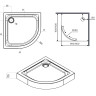 W88T-205-090W X-Joy Twin Slide,   поддон душевой, 90x90 - W88T-205-090W X-Joy Twin Slide,   поддон душевой, 90x90