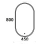 Зеркало Prime Black Led 450х800 в МДФ раме ЗЛП1099 - Зеркало Prime Black Led 450х800 в МДФ раме ЗЛП1099