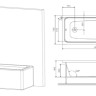 W90ASET-150W90BS80CT Ванна Gem 150x70 с каркасом и шторкой на борт ванны W90BS-080-140CT - W90ASET-150W90BS80CT Ванна Gem 150x70 с каркасом и шторкой на борт ванны W90BS-080-140CT
