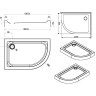 W83T-302L120W Like 120  Поддон для душ. ограждения, левосторонний, 120x80, белый акрил - W83T-302L120W Like 120  Поддон для душ. ограждения, левосторонний, 120x80, белый акрил